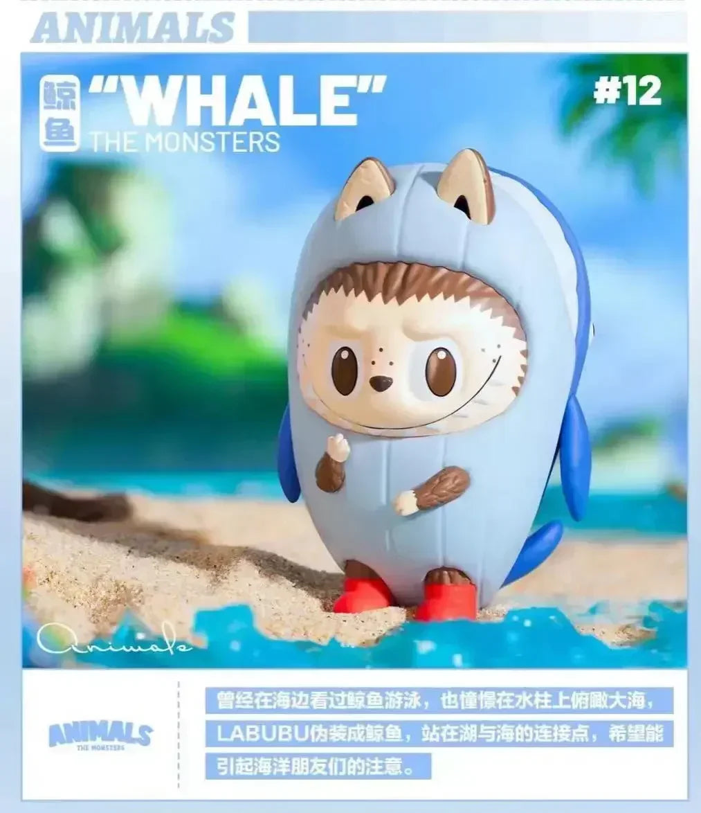 POP MART LABUBU les monstres série animaux boîte aveugle boîte mystère devinez sac jouets poupée Anime Figure…