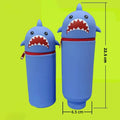 1PCS Kawaii Animals Silicone Telescoping Pencil Case Student Large Capacity Stationery Bag… – Requin – vue 10 | BubuKawaii