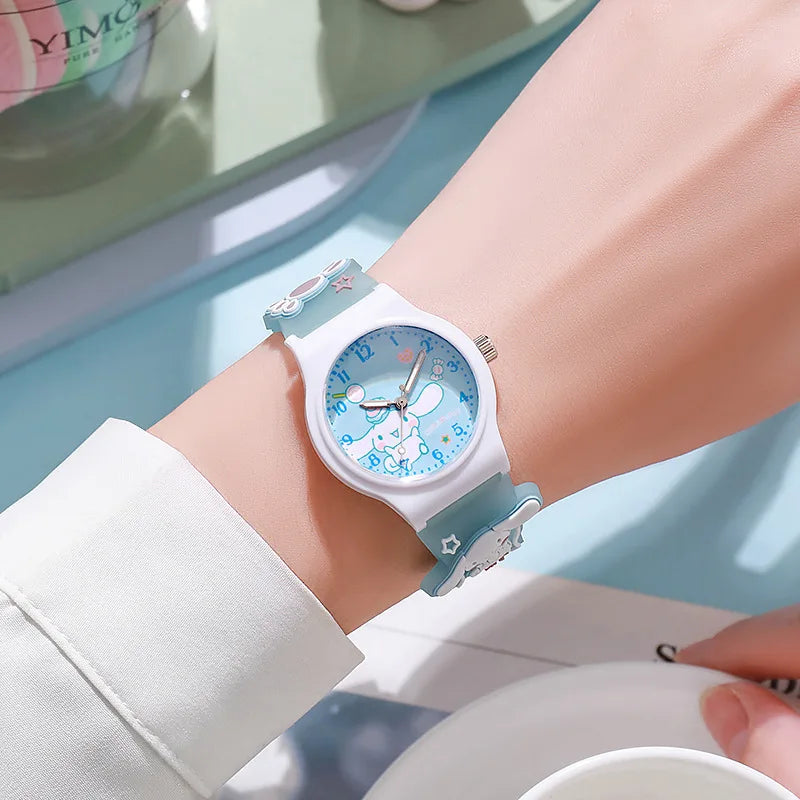 Montre Kawaii Hello Kitty Kuromi – Motif 3D Cartoon – Vert | BubuKawaii