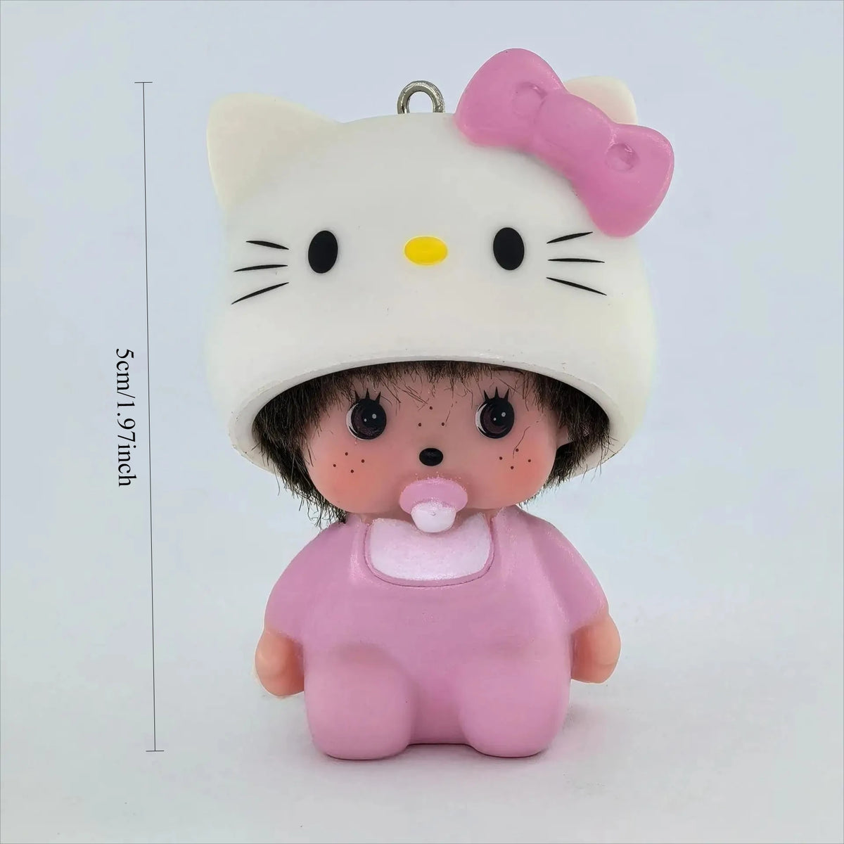 Monchhichi x Sanrio – Hello Kitty & Panda – Figurine Vinyle Porte-Clés – vue 14 | BubuKawaii