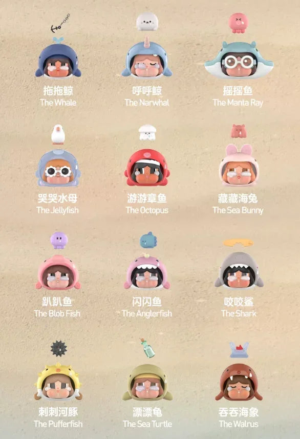 POP MART CRYBABY CRY ME AN OCEAN Series Blind Box Toys Mystery Box Guess Bag Cute Doll Anime Action Figure Birthday Gift