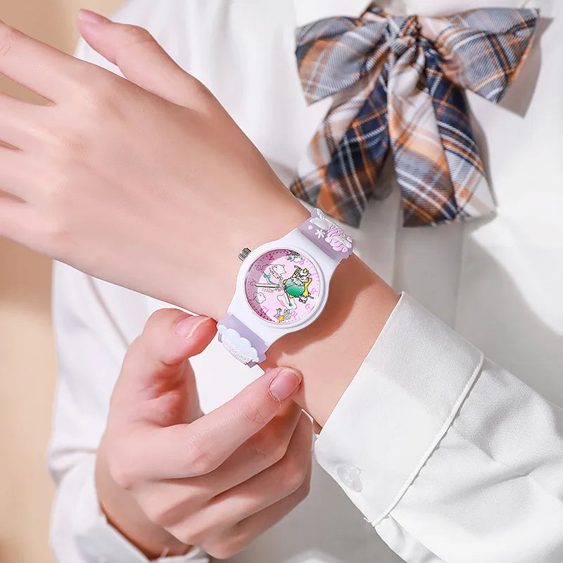 Montre Kawaii Hello Kitty Kuromi – Motif 3D Cartoon – Rouge | BubuKawaii