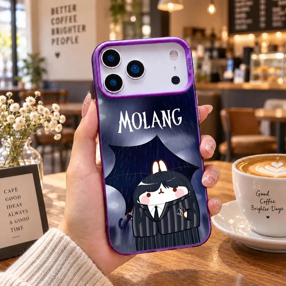iPhone Hülle Molang – Bunter Rahmen, Kameraschutz