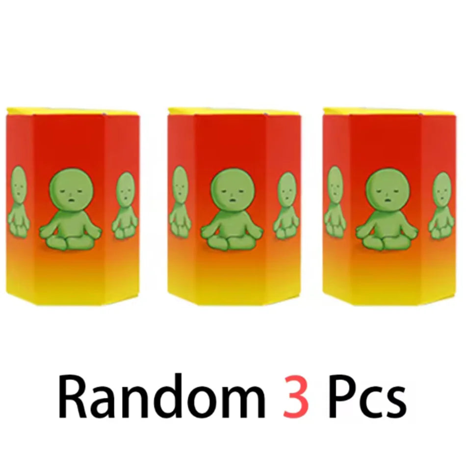 Yoga Room Series: Blind Box Figurine Surprise Gift Box with Multiple Luminous Green Dolls for Decorative Toy