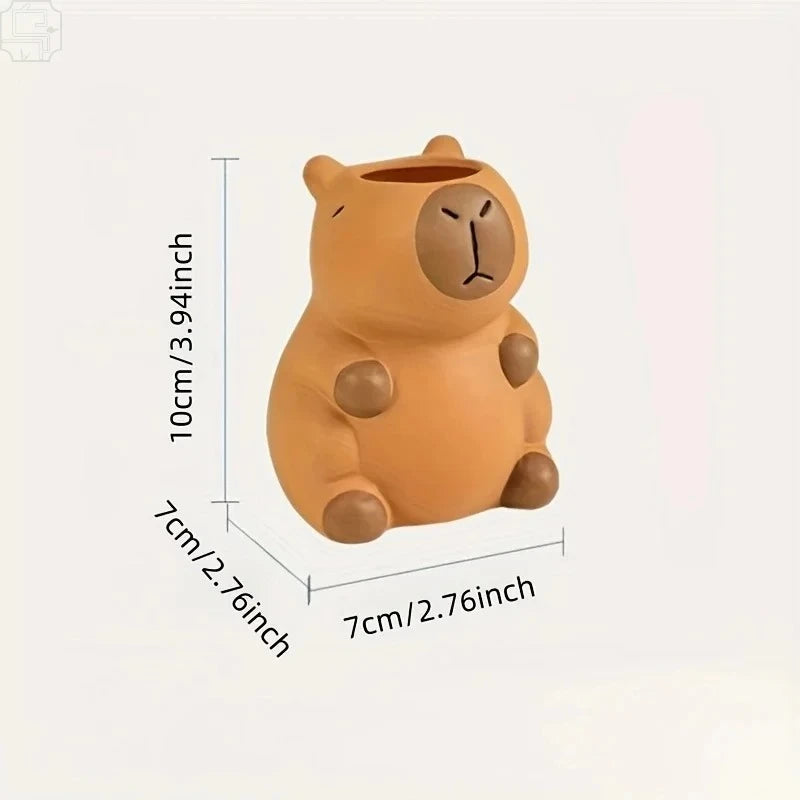 Kawaii Capybara Pen Holder – Desk Organizer