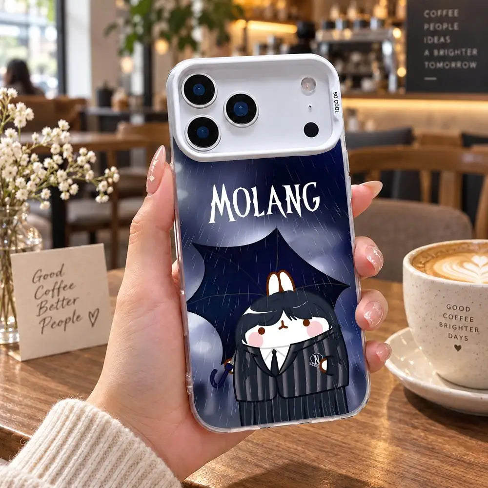 iPhone Hülle Molang – Bunter Rahmen, Kameraschutz
