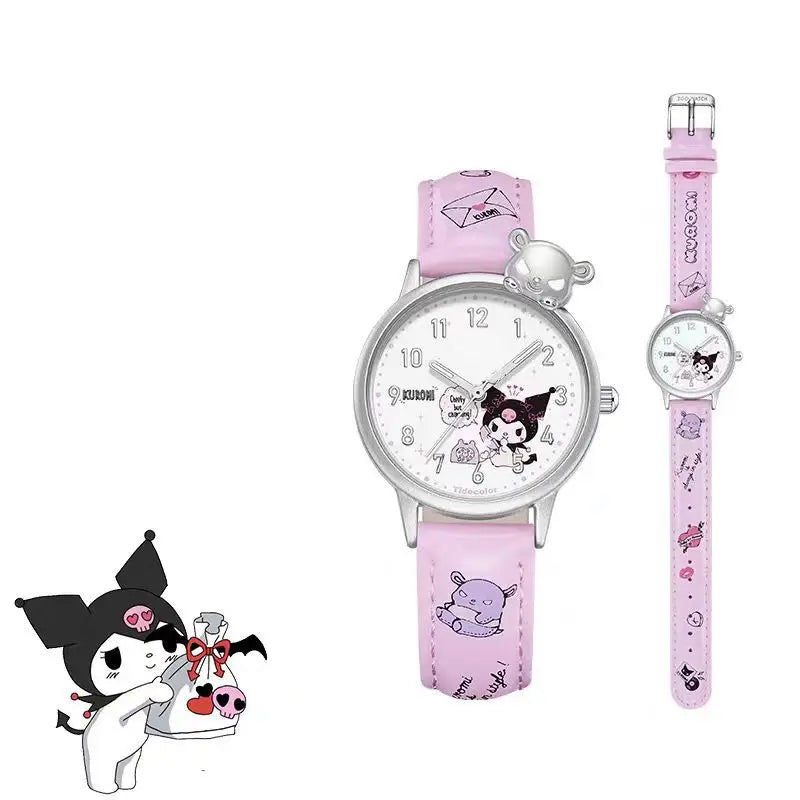 Montre Quartz Kawaii – Hello Kitty, Kuromi & Cinnamoroll – Vert | BubuKawaii