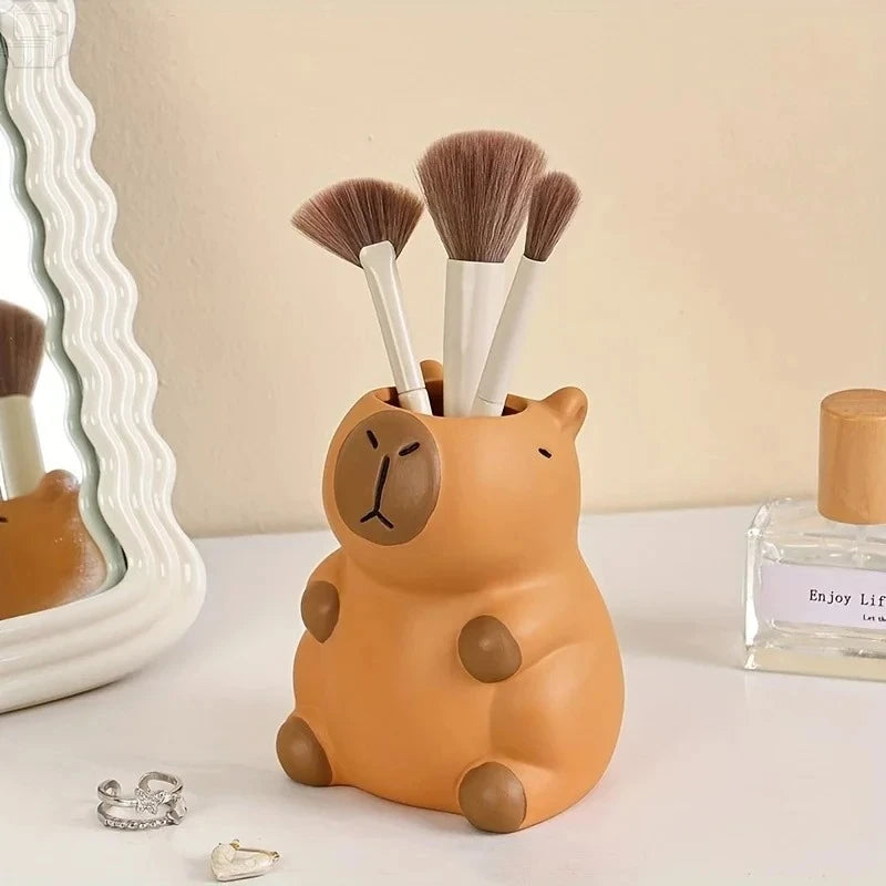 Kawaii Capybara Pen Holder – Desk Organizer