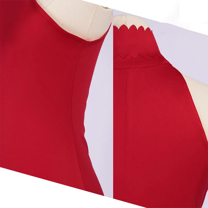 Anime Nami Cosplay Costume Nami Red Dress Unifrom Wig Transfer Tattoos Halloween Costume for Women Comic Con – vue 5
