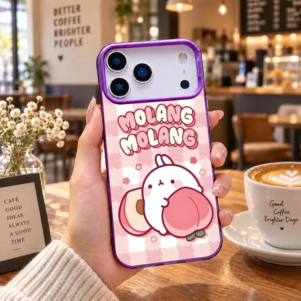 iPhone Hülle Molang – Bunter Rahmen, Kameraschutz