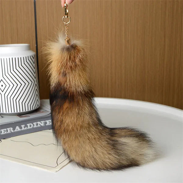 Huge Fluffy Faux Fur Fox Tail Keychain Bag Charms Therian Tail Fox Tail Keychain Fur… – Couleur 12 – vue 28 | BubuKawaii