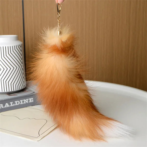 Huge Fluffy Faux Fur Fox Tail Keychain Bag Charms Therian Tail Fox Tail Keychain Fur… – Couleur 7 – vue 17 | BubuKawaii