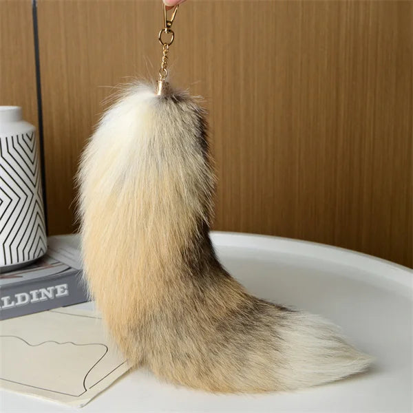 Huge Fluffy Faux Fur Fox Tail Keychain Bag Charms Therian Tail Fox Tail Keychain Fur… – Couleur 8 – vue 18 | BubuKawaii