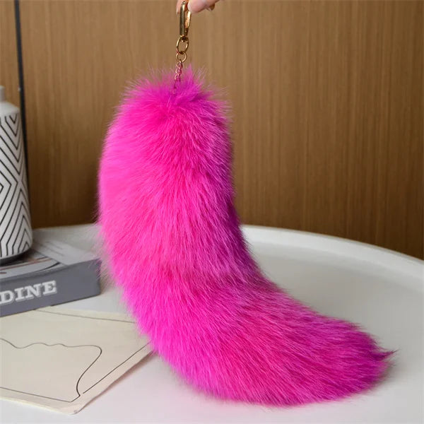 Huge Fluffy Faux Fur Fox Tail Keychain Bag Charms Therian Tail Fox Tail Keychain Fur… – Couleur 25 – vue 23 | BubuKawaii