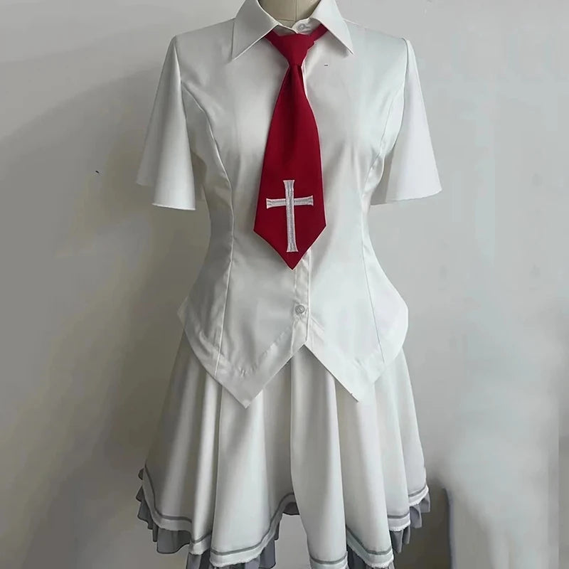 Anime Wonderful Everyday Down the Rabbit Hole Minakami Yuki Cosplay Costume Women Shirt Skirt Shawl JK… – vue 5 | BubuKawaii