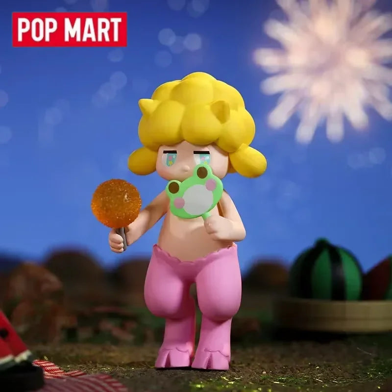 Pop Mart Satyr Rory Summer Fun Series Blind Box Toys Kawaii Anime Action Figure Décoration de Bureau Boîte Mystère Sac…