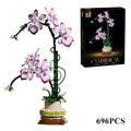 Potted Plant Building Blocks, Creative Orchid, Cymbidium, Eternal Flowers, Simulation Phalaenopsis, DIY Bricks, Toys, Valentine's Day Gift