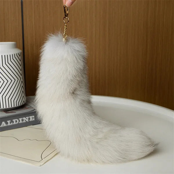 Huge Fluffy Faux Fur Fox Tail Keychain Bag Charms Therian Tail Fox Tail Keychain Fur… – Couleur 11 – vue 33 | BubuKawaii