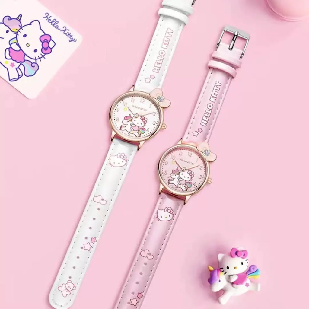 Kawaii Quartz Watch – Hello Kitty, Kuromi & Cinnamoroll