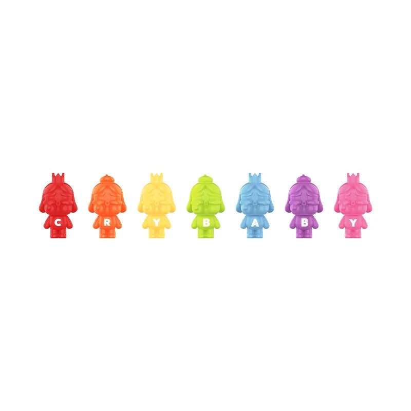 POP MART POP BEAN CRYBABY MINI FIGURE - Ensemble arc-en-ciel / Ensemble de couleurs dégradées