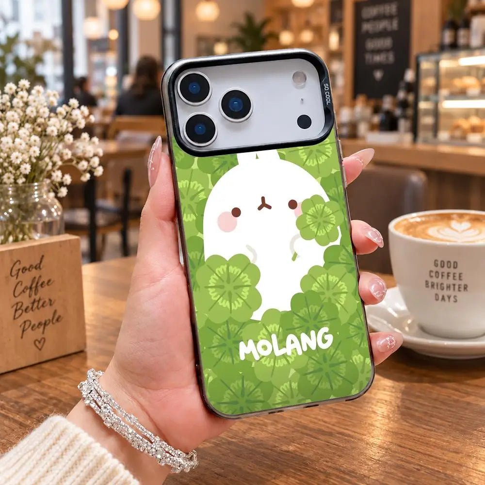 iPhone Hülle Molang – Bunter Rahmen, Kameraschutz
