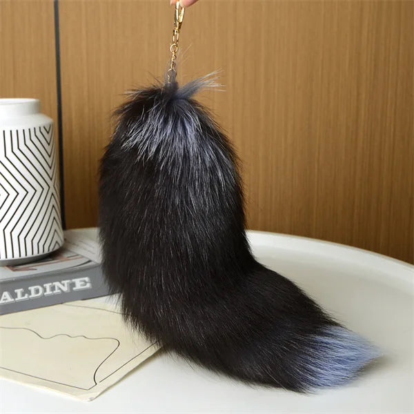 Huge Fluffy Faux Fur Fox Tail Keychain Bag Charms Therian Tail Fox Tail Keychain Fur… – Couleur 15 – vue 12 | BubuKawaii