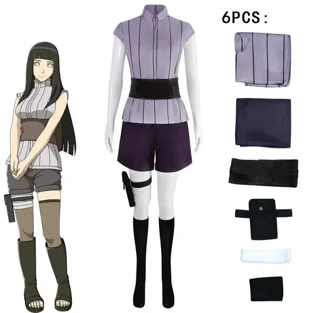 Hinata Hyuga Shippuden Generation Hinata Shirt Pants Belt Cosplay Costumes Cosplay Halloween Carnival Costumes Wig – Haut…