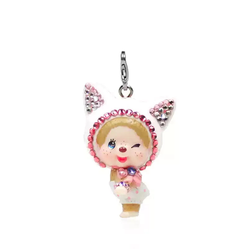 Monchhichi – pendentif mignon pour sac d'école, porte-clés, décoration de téléphone portable, ornements Anime, jouet…
