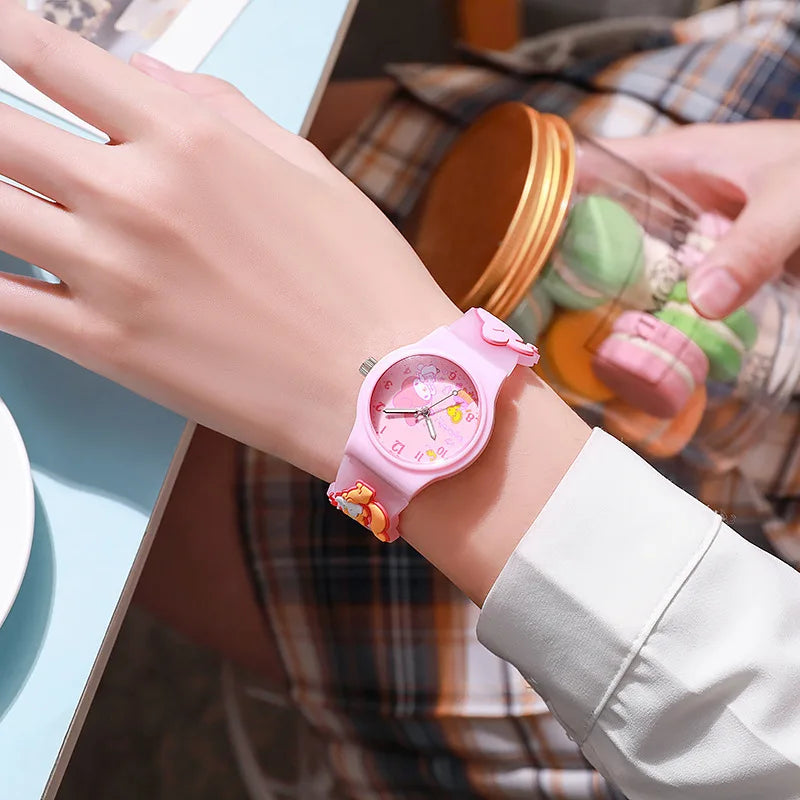 Montre Kawaii Hello Kitty Kuromi – Motif 3D Cartoon – Noir | BubuKawaii