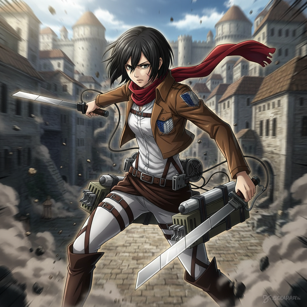 My Bubu Kawaii - Attack on Titan - Mikasa Ackerman Figure 30 cm