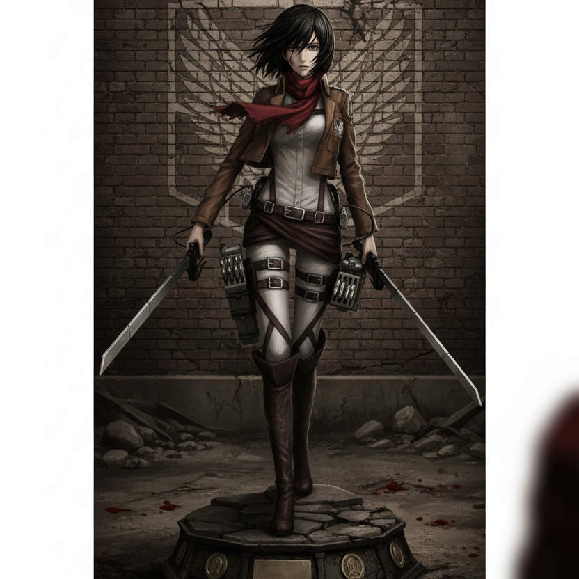 My Bubu Kawaii - Attack on Titan - Mikasa Ackerman Figure 30 cm