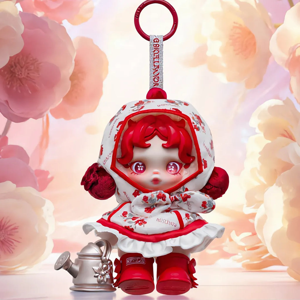 Pop Mart – SKULLPANDA Amid Flowers – Peluche Porte-Clés 13,5 cm