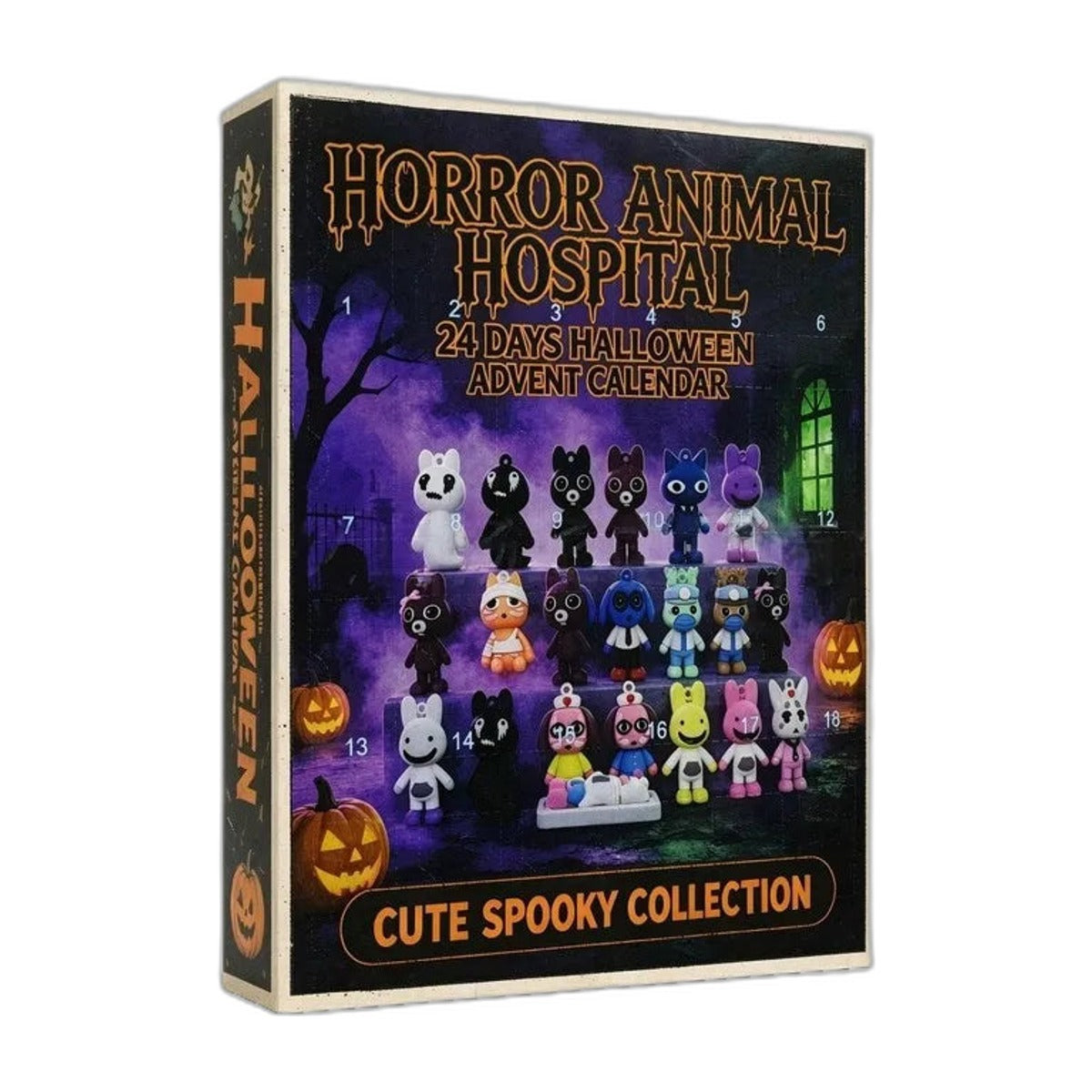 Packshot – Calendrier Halloween Clinique des animaux – 24 figurines