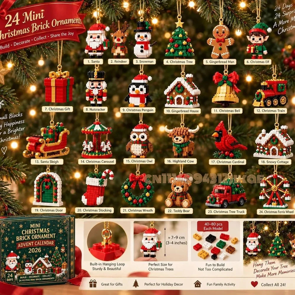Calendrier de l'Avent 17 thèmes – Décorations à suspendre – vue 4 | BubuKawaii