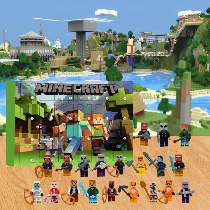 Calendrier de l'Avent Steve & Creeper – 24 minifigurines, coffret et contenu