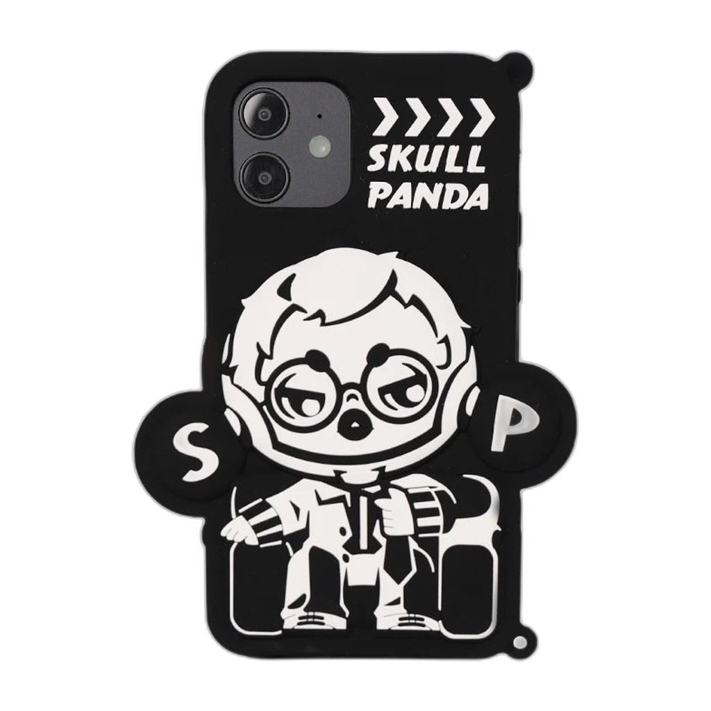 Packshot – coque iPhone 12 Skullpanda Action Cut Cool Director noire