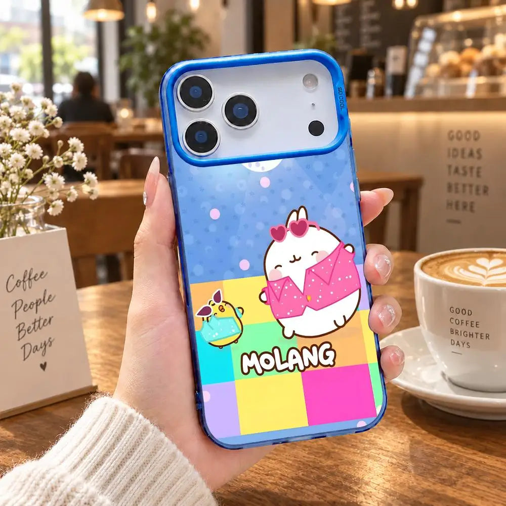 Coque iPhone Molang – Cadre coloré, protection caméra – vue 10 | BubuKawaii