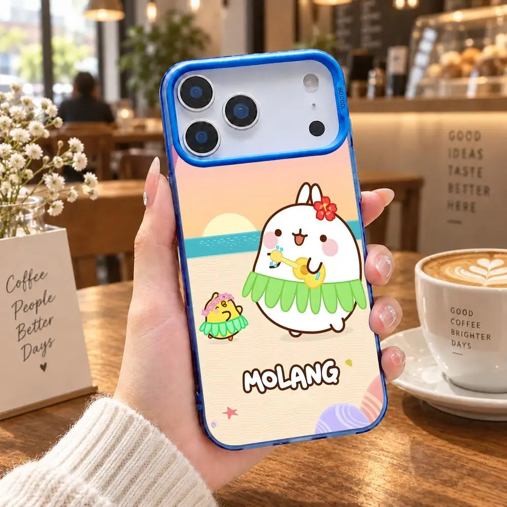 Coque iPhone Molang – Cadre coloré, protection caméra – vue 11 | BubuKawaii