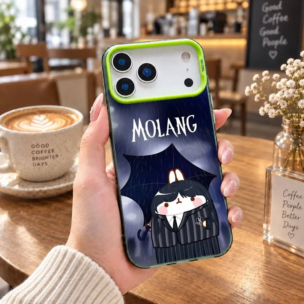 Coque iPhone Molang – Cadre coloré, protection caméra – vue 12 | BubuKawaii