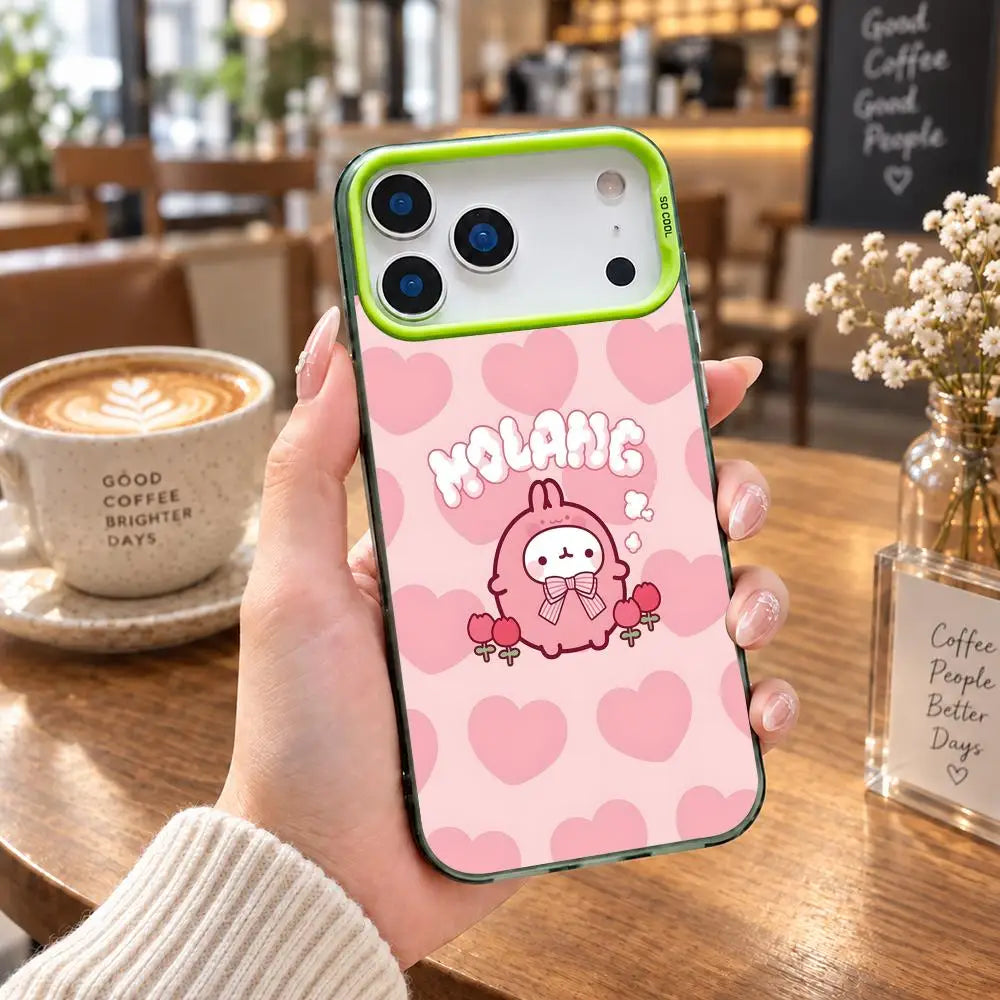 Coque iPhone Molang – Cadre coloré, protection caméra – vue 13 | BubuKawaii