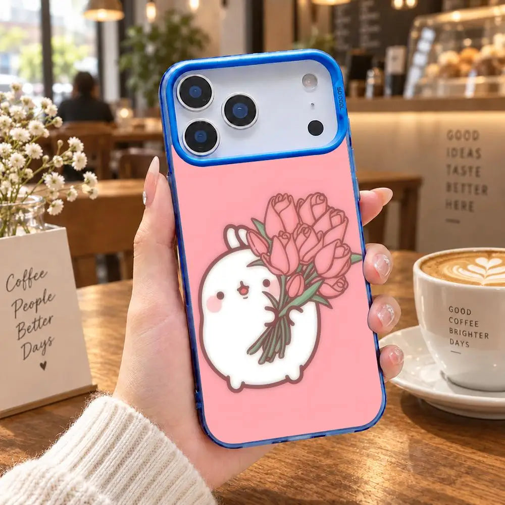 Coque iPhone Molang – Cadre coloré, protection caméra – vue 15 | BubuKawaii
