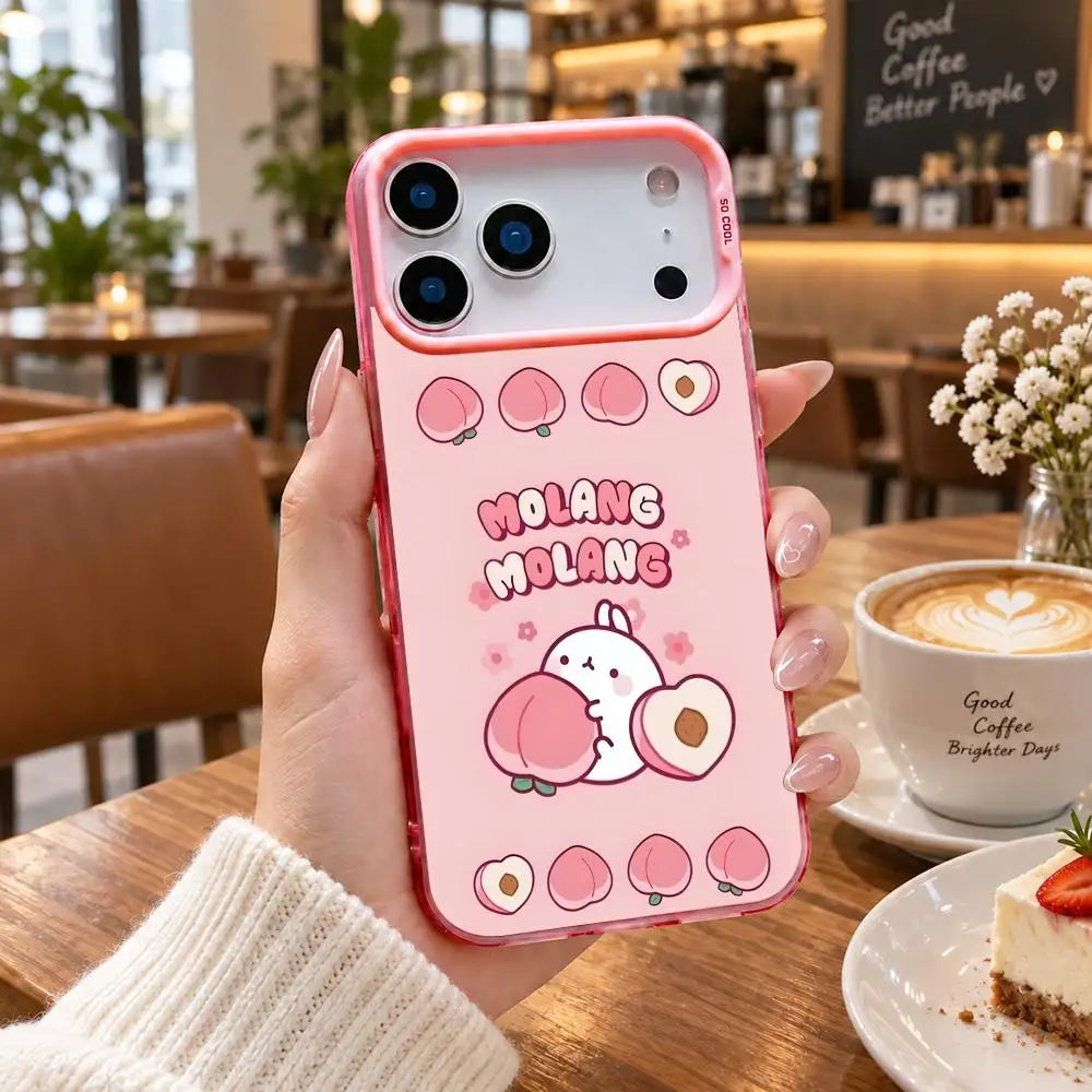 Coque iPhone Molang – Cadre coloré, protection caméra – vue 16 | BubuKawaii