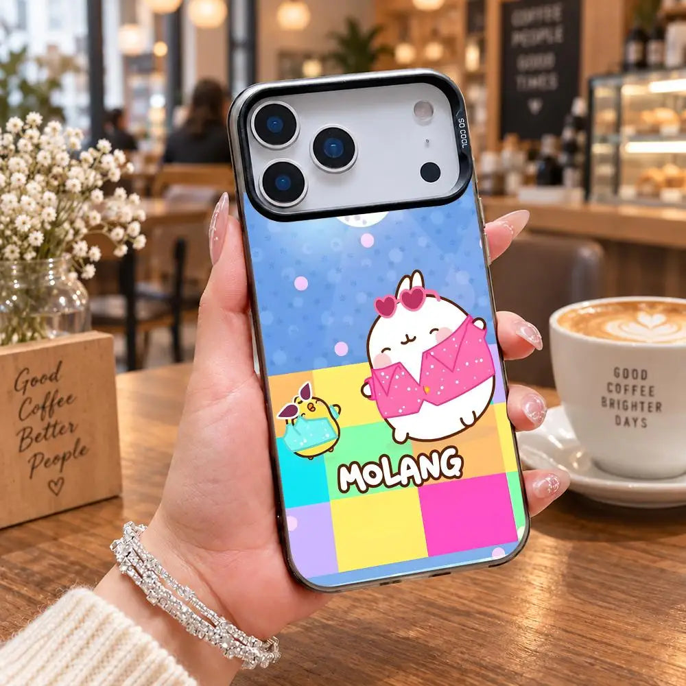 Coque iPhone Molang – Cadre coloré, protection caméra – vue 17 | BubuKawaii