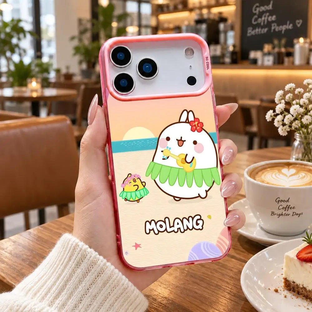 Coque iPhone Molang – Cadre coloré, protection caméra – vue 18 | BubuKawaii