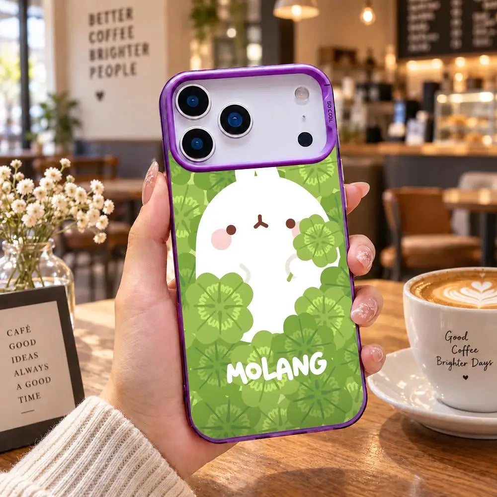 Coque iPhone Molang – Cadre coloré, protection caméra – vue 20 | BubuKawaii