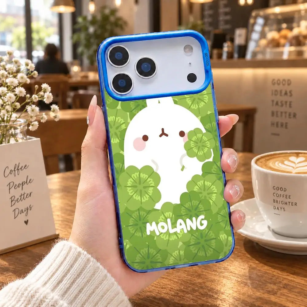 Coque iPhone Molang – Cadre coloré, protection caméra – vue 23 | BubuKawaii