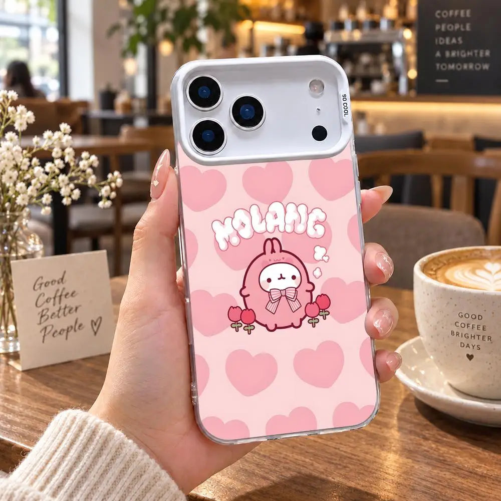 Coque iPhone Molang – Cadre coloré, protection caméra – vue 24 | BubuKawaii
