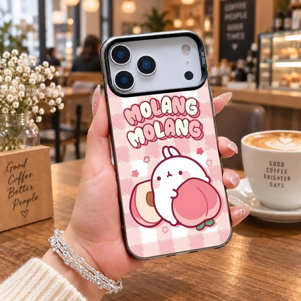 Coque iPhone Molang – Cadre coloré, protection caméra – vue 27 | BubuKawaii