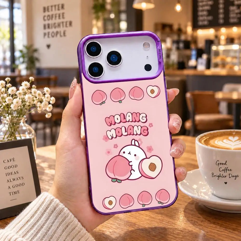 Coque iPhone Molang – Cadre coloré, protection caméra – vue 28 | BubuKawaii