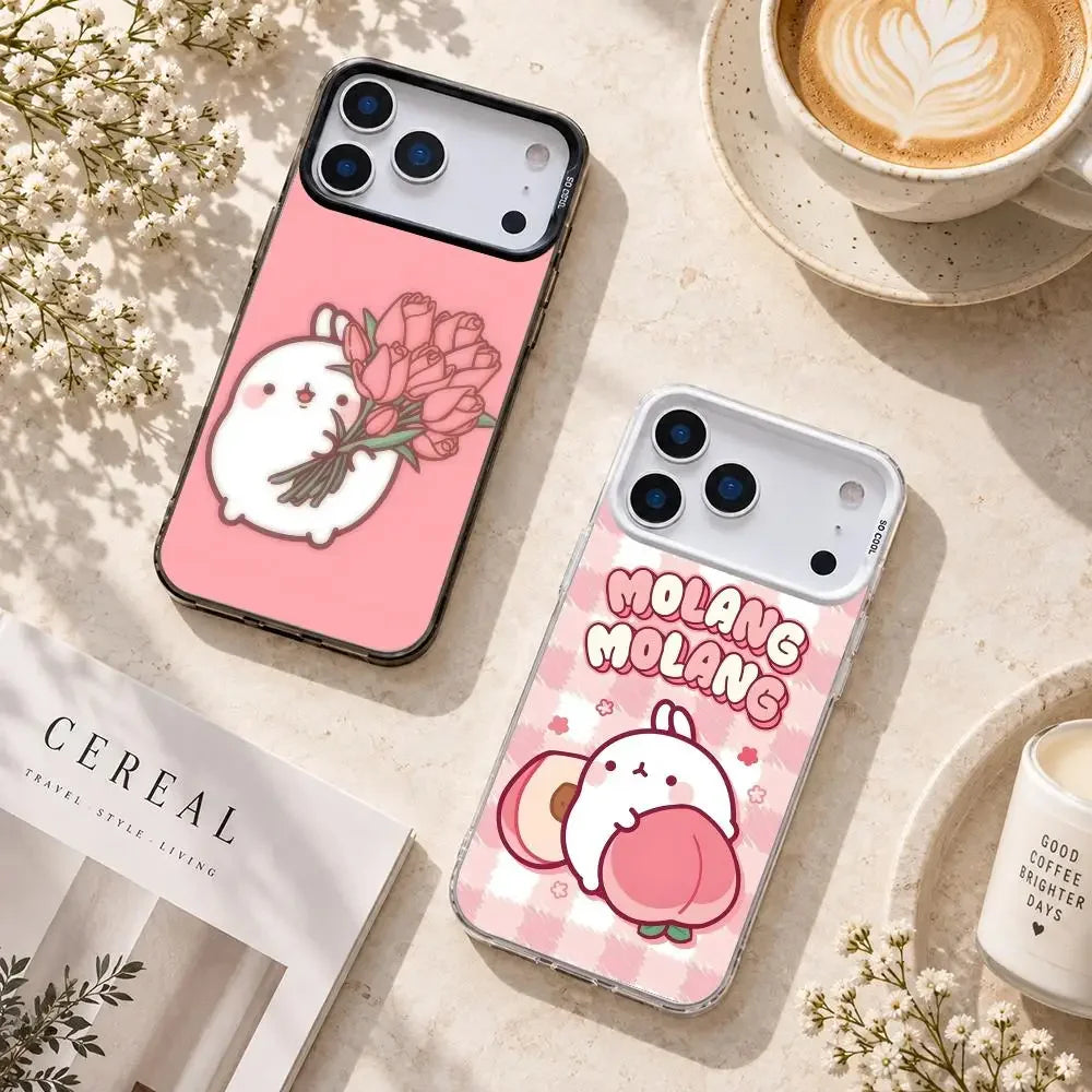 Coque iPhone Molang – Cadre coloré, protection caméra – vue 3 | BubuKawaii